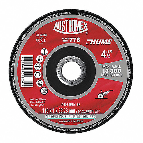 RUEDA DE ESMERIL PARA TALADRO 3 X 1/2 X 1/2 No.1 AUSTROMEX